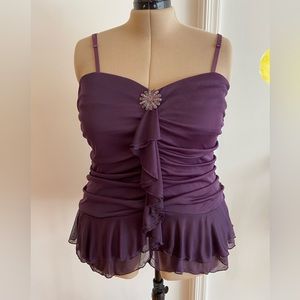 Celebrate! Fun party top. Torrid size 2 purple